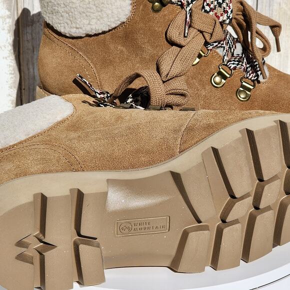 White Mountain Women's Gloving Hiker Lace Up Booties - Size 7.5 - Chestnut - Picture 10 of 12